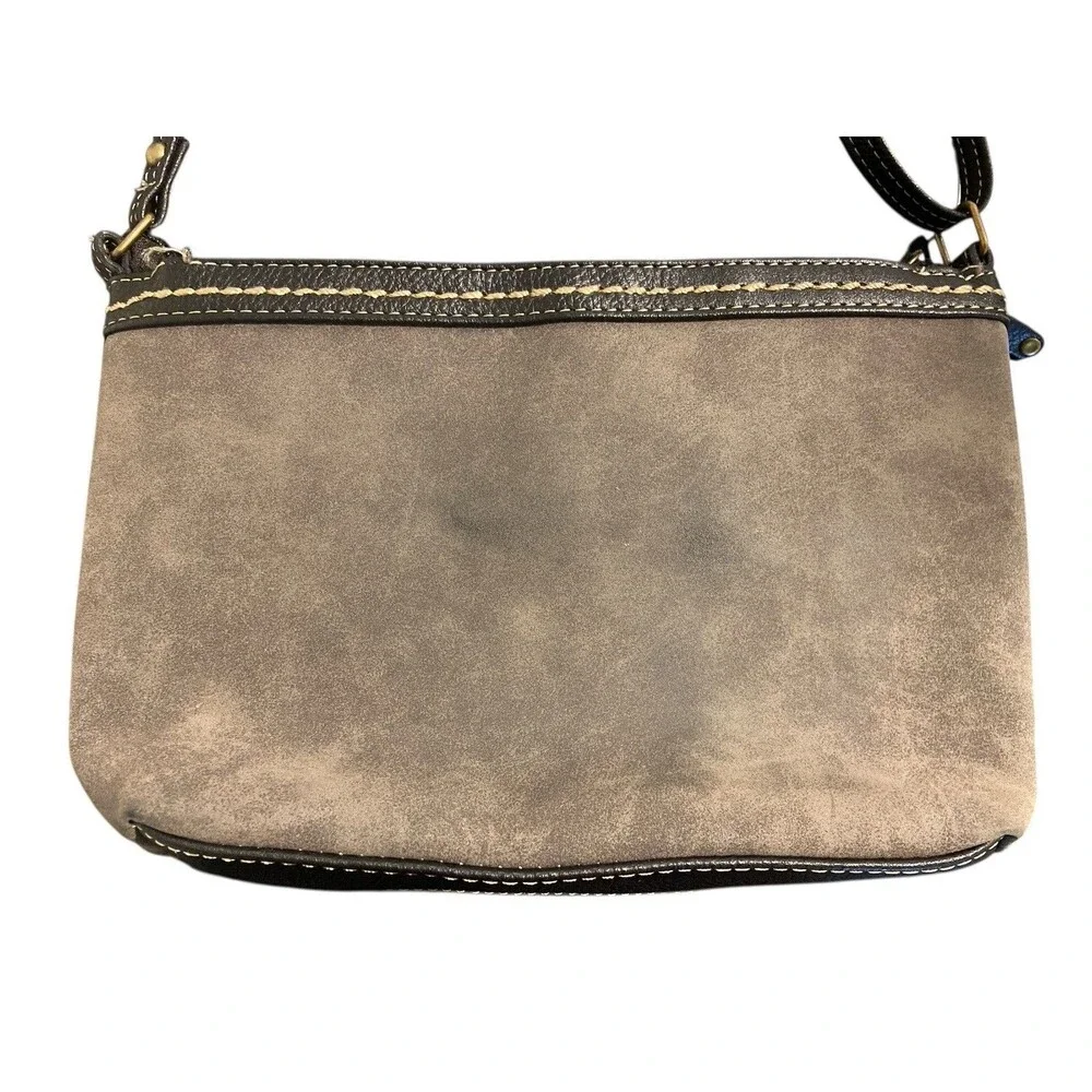B.O.C‎ Born Concept Gray/ Black Crossbody Purse Faux Leather